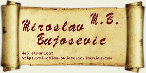 Miroslav Bujošević vizit kartica
